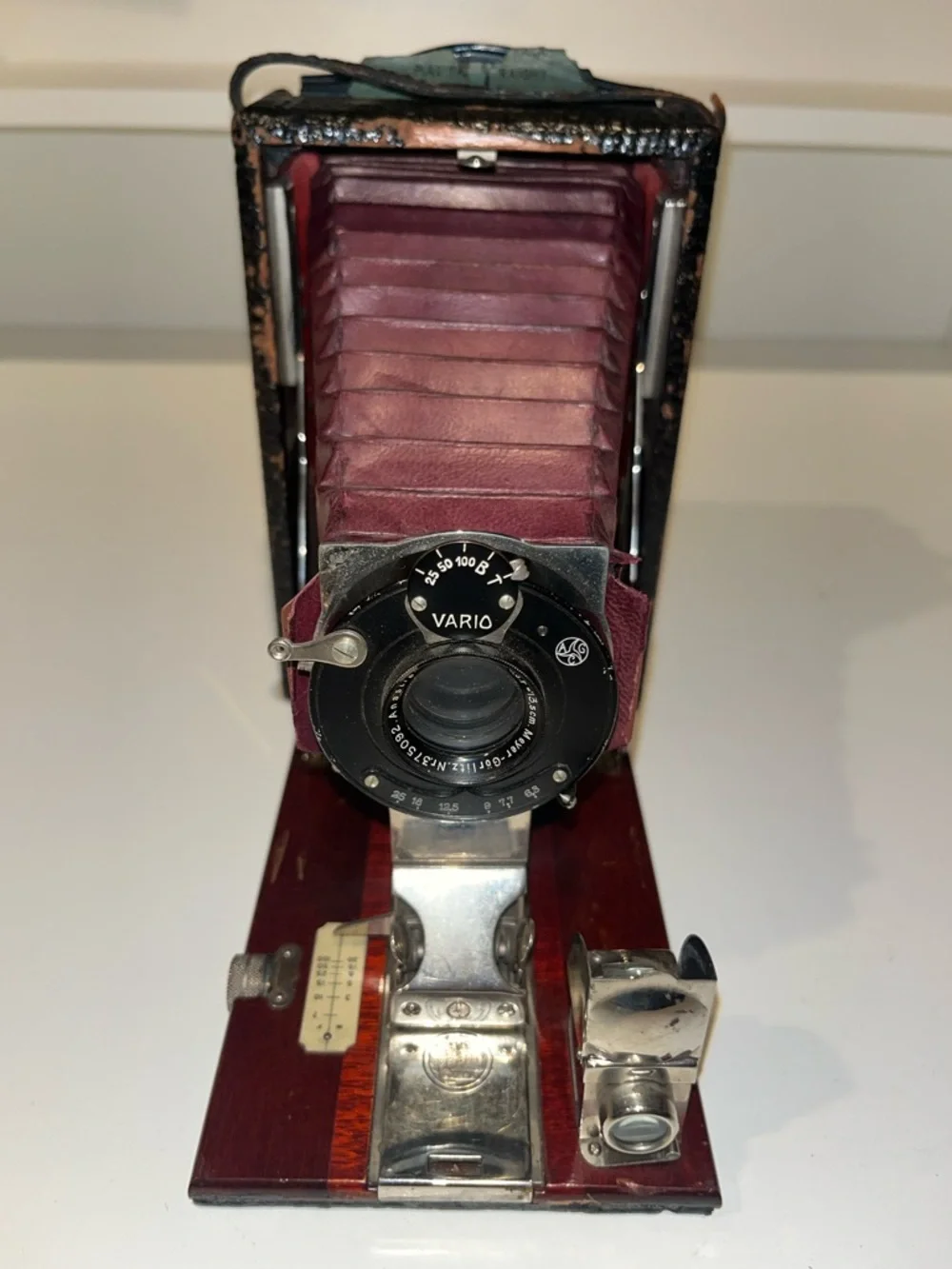 Vintage Folding Camera with Red Bellows 1920-1930